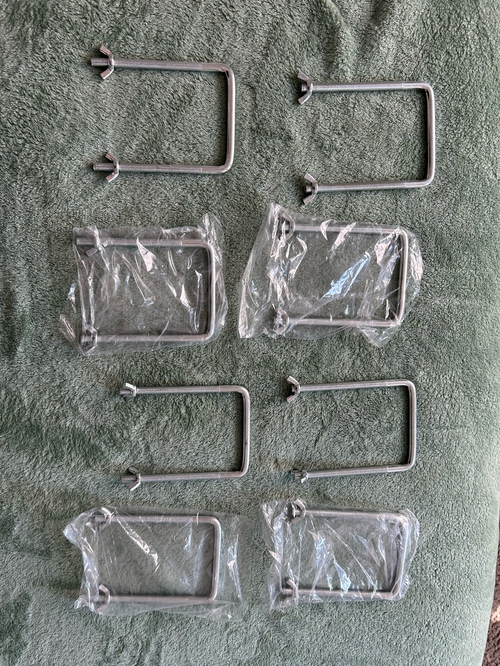 U-Bolt Clamps Lumber Square U Bolt with nuts new lot of 8
#hardware